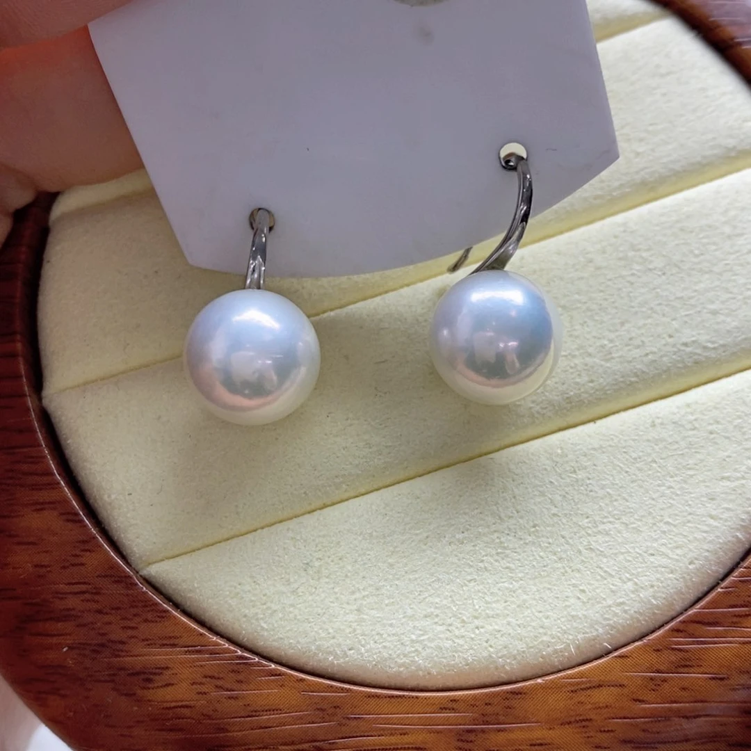 淡水珍珠耳饰银S925镶嵌