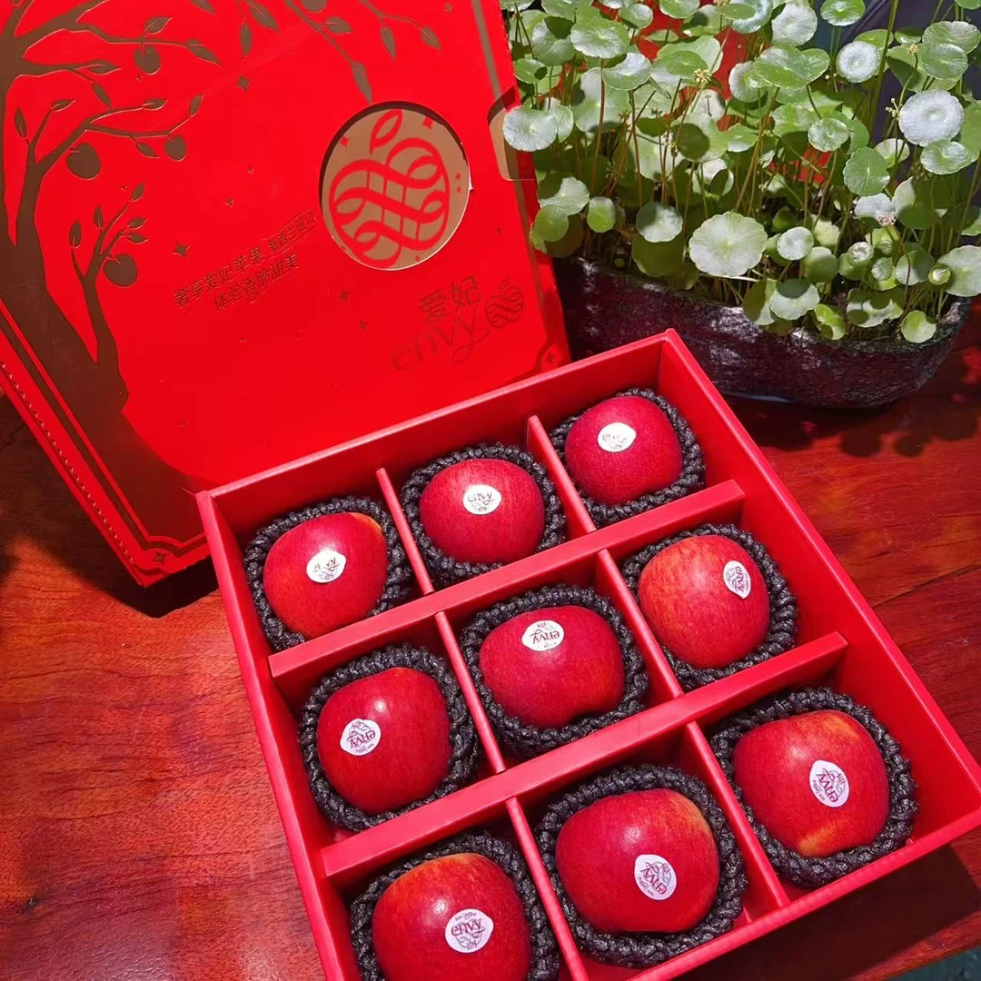 【礼盒】新西兰爱妃苹果 一箱9个3斤 甜脆可口新鲜食用好吃