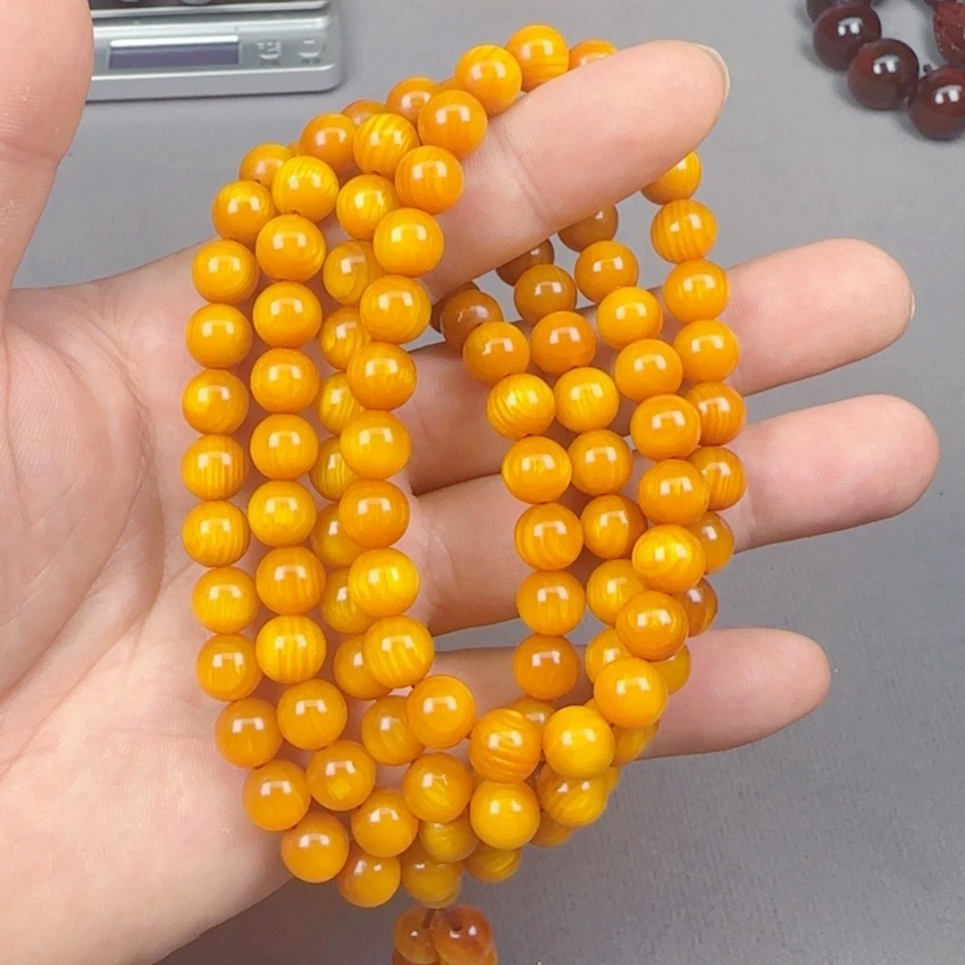 正宗帝王血龙木0.8*108黄油料文玩好物推荐男女款可透光收藏