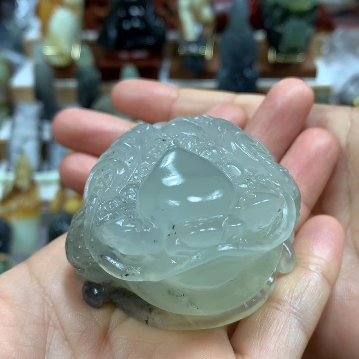 蛇纹石玉未镶嵌 手把件