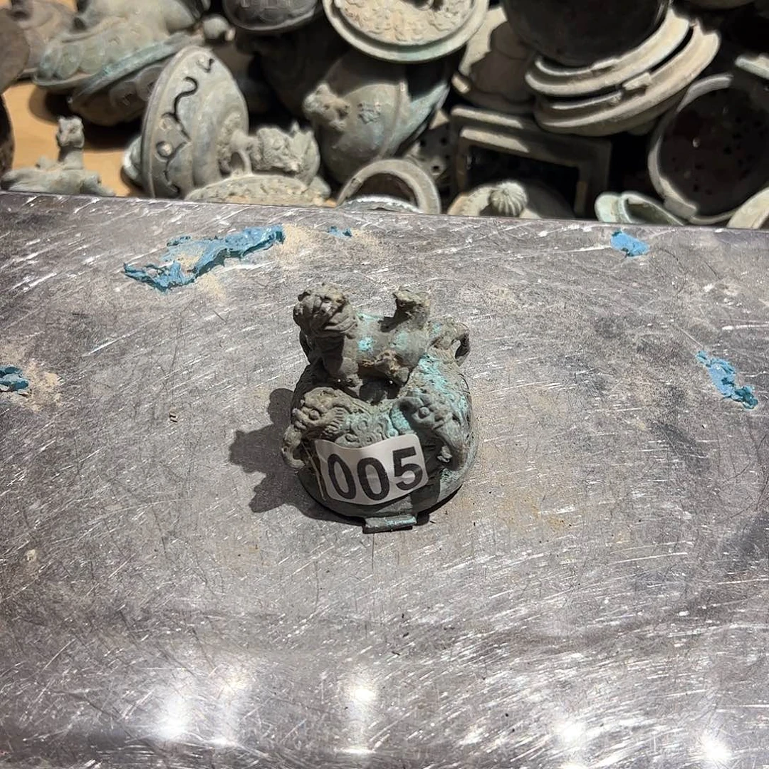 橘*微瑕疵黄铜摆件工艺品