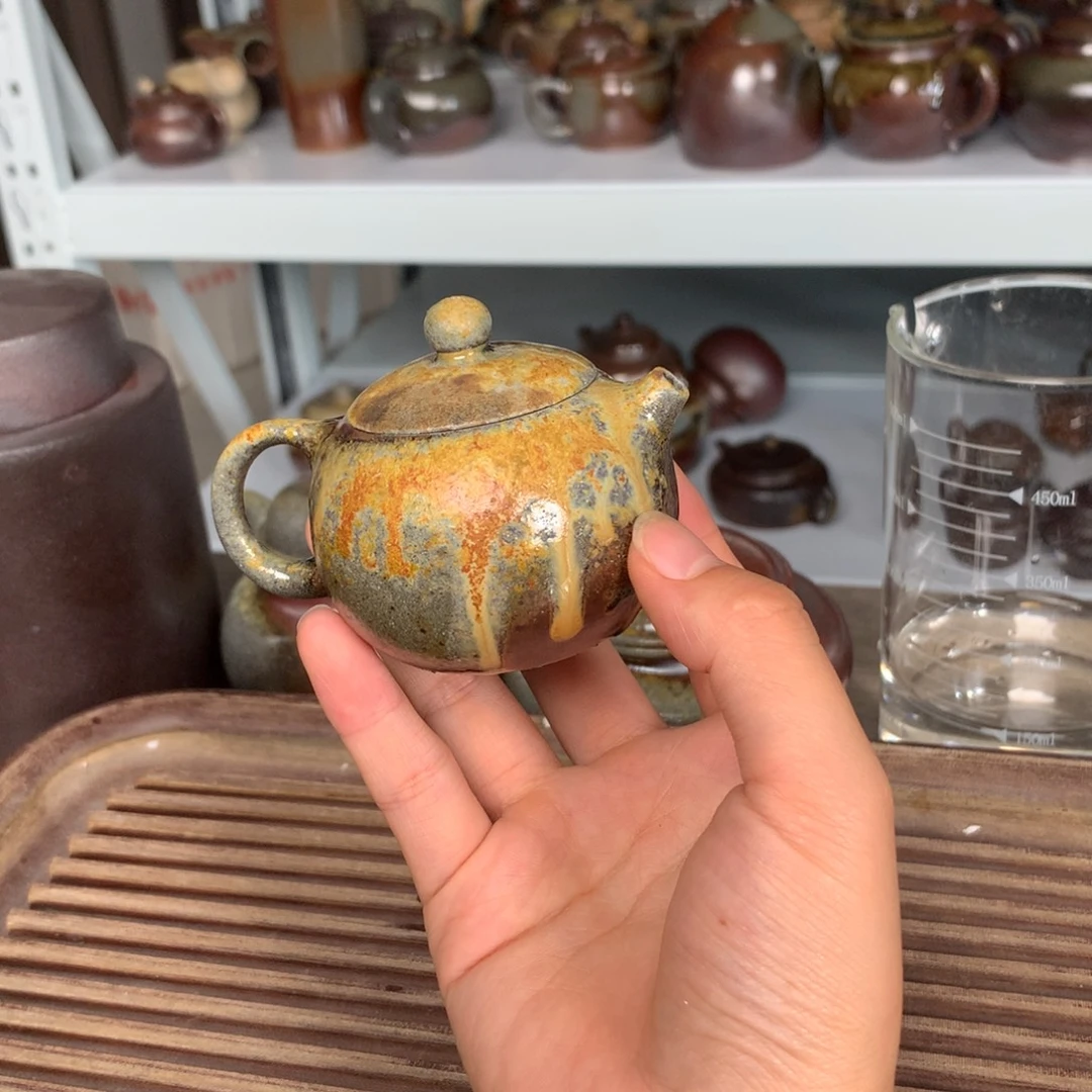 茶壶紫砂纯自然柴烧