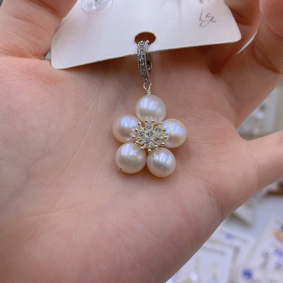 淡水珍珠颈饰银S925镶嵌