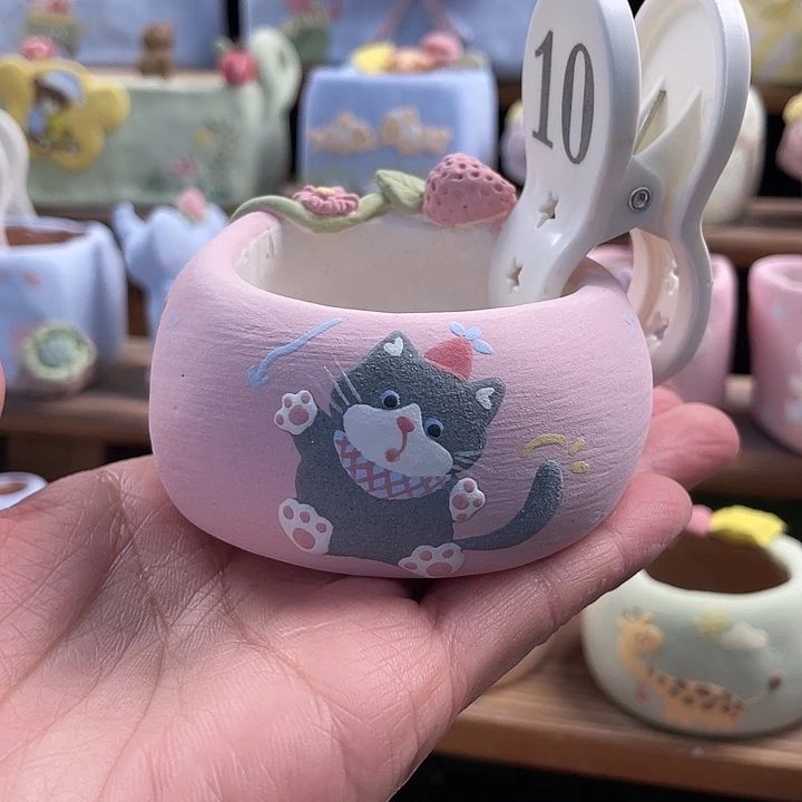 10…..手工手绘花盆