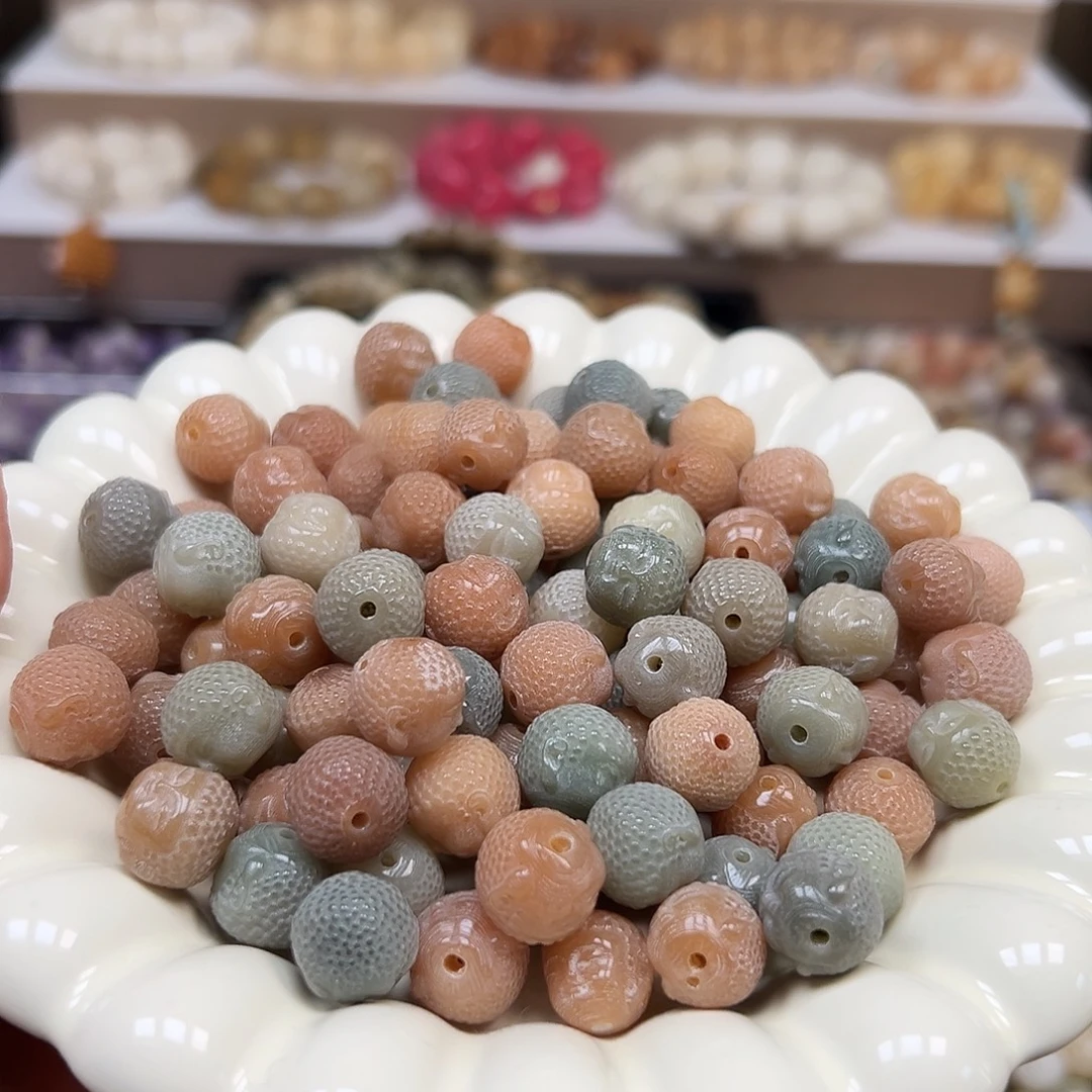 手串菩提根/象牙果微瑕卡12宝宝佛40颗