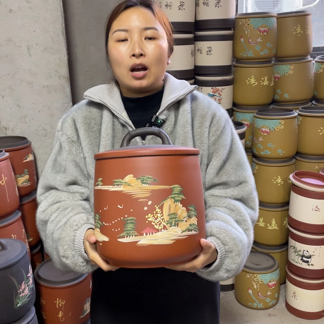 宜兴原矿紫砂茶叶罐