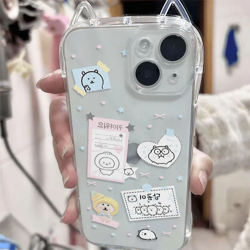 跑操自嘲熊适用苹果16pro手机壳iPhone15小蛮腰14/13透明12/11pro