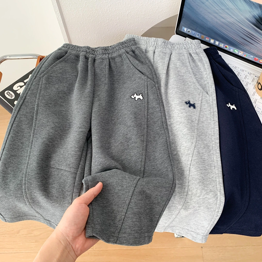 男童休闲裤春秋装弯刀裤2025新款儿童宽松柔软运动裤洋气直筒裤潮