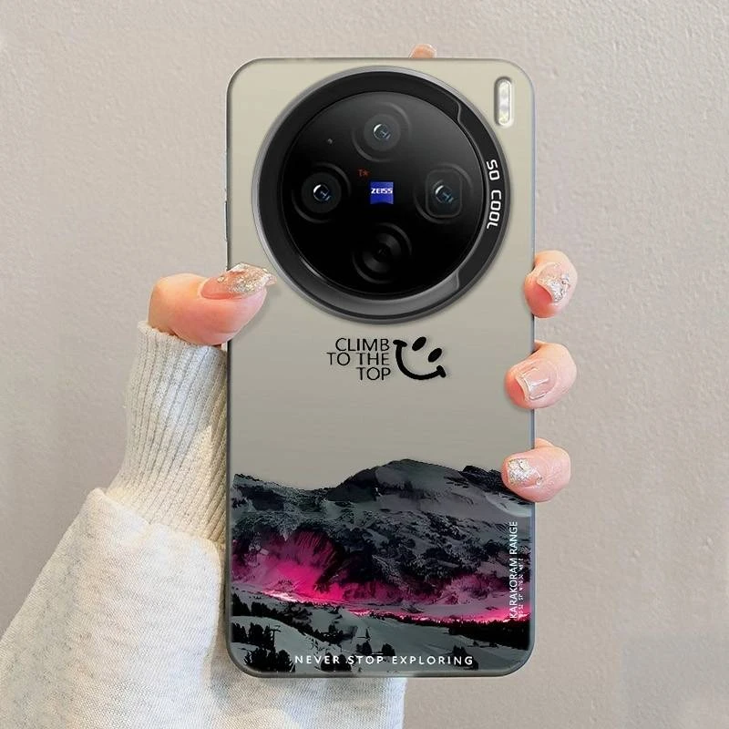 熔岩山峰适用vivox200Pro手机壳创意X200s小众x100spro防摔保护套