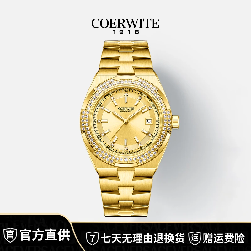 【纵横四海】999真金真钻全自动机械男表