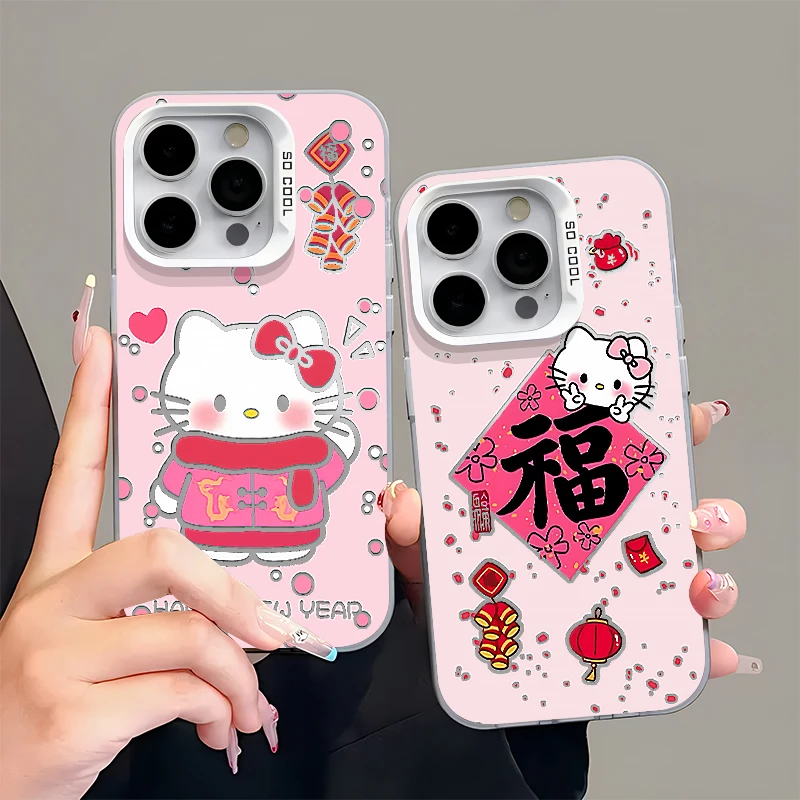 BANCA粉底围巾Kitty适用苹果16/15promax手机壳华为oppo小米vivo