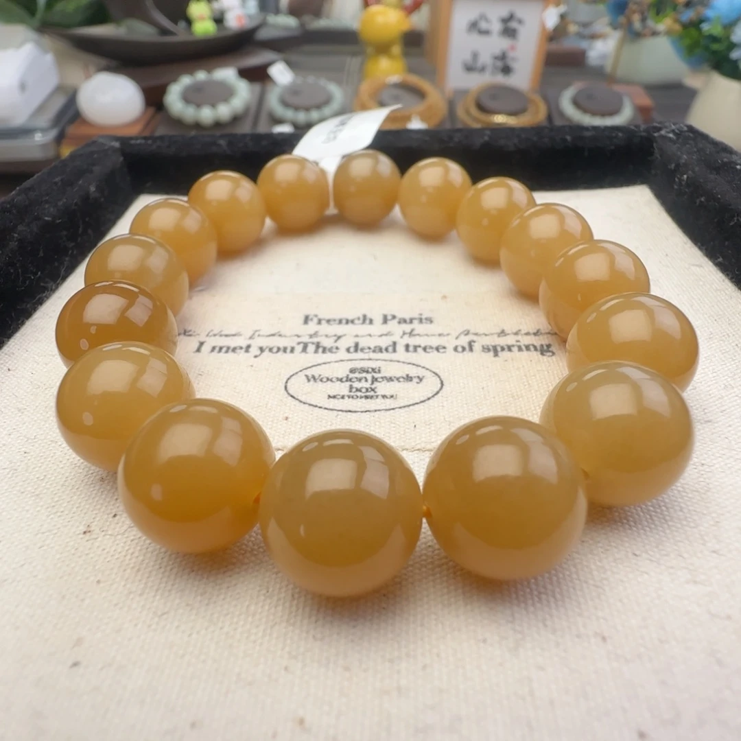 和田玉未镶嵌手链卡12新疆且末金山黄金糖货头，3-2