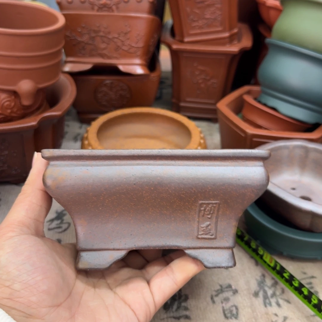 紫砂花盆宜兴紫砂正品13x6