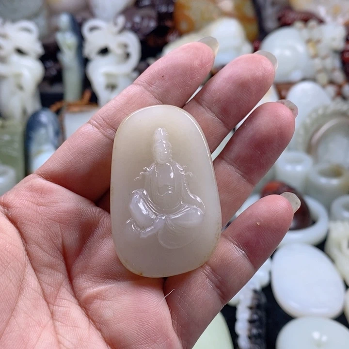 和田玉未镶嵌挂件