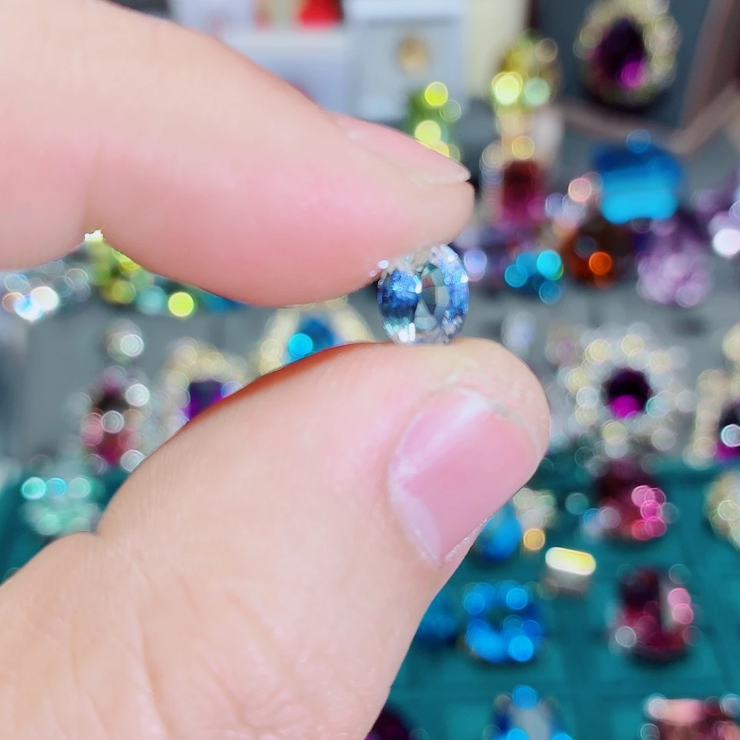 超***娅海蓝宝石戒指未镶嵌椭圆形