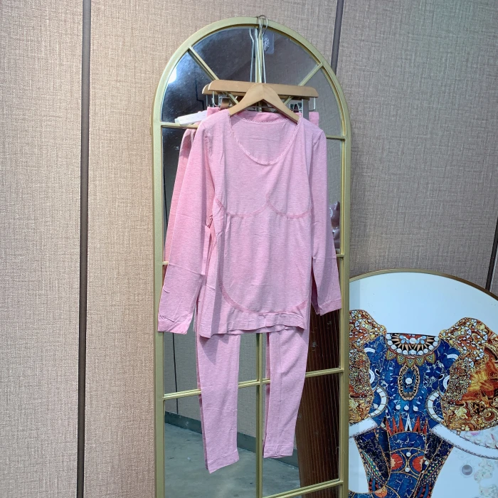 EZ105孕妇粉色秋衣套装不带哺乳口）90-150