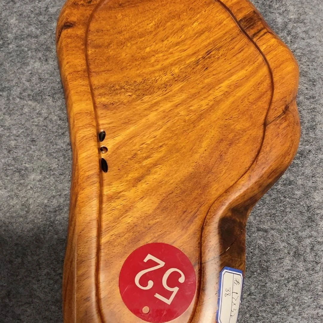 海***工老挝花梨木随形茶盘