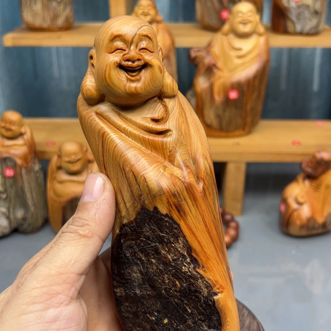 一***)木崖柏木摆件手把件