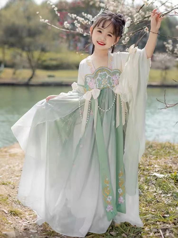 森系夏装女汉服古风春夏古装中国风仙女学生练功夏季