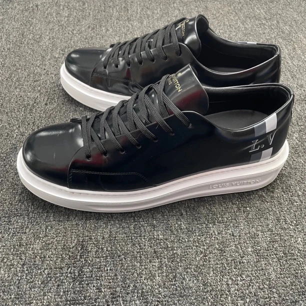99新 LouisVuitton/路易威登 Beverly黑色板鞋42.5码99新公价8900