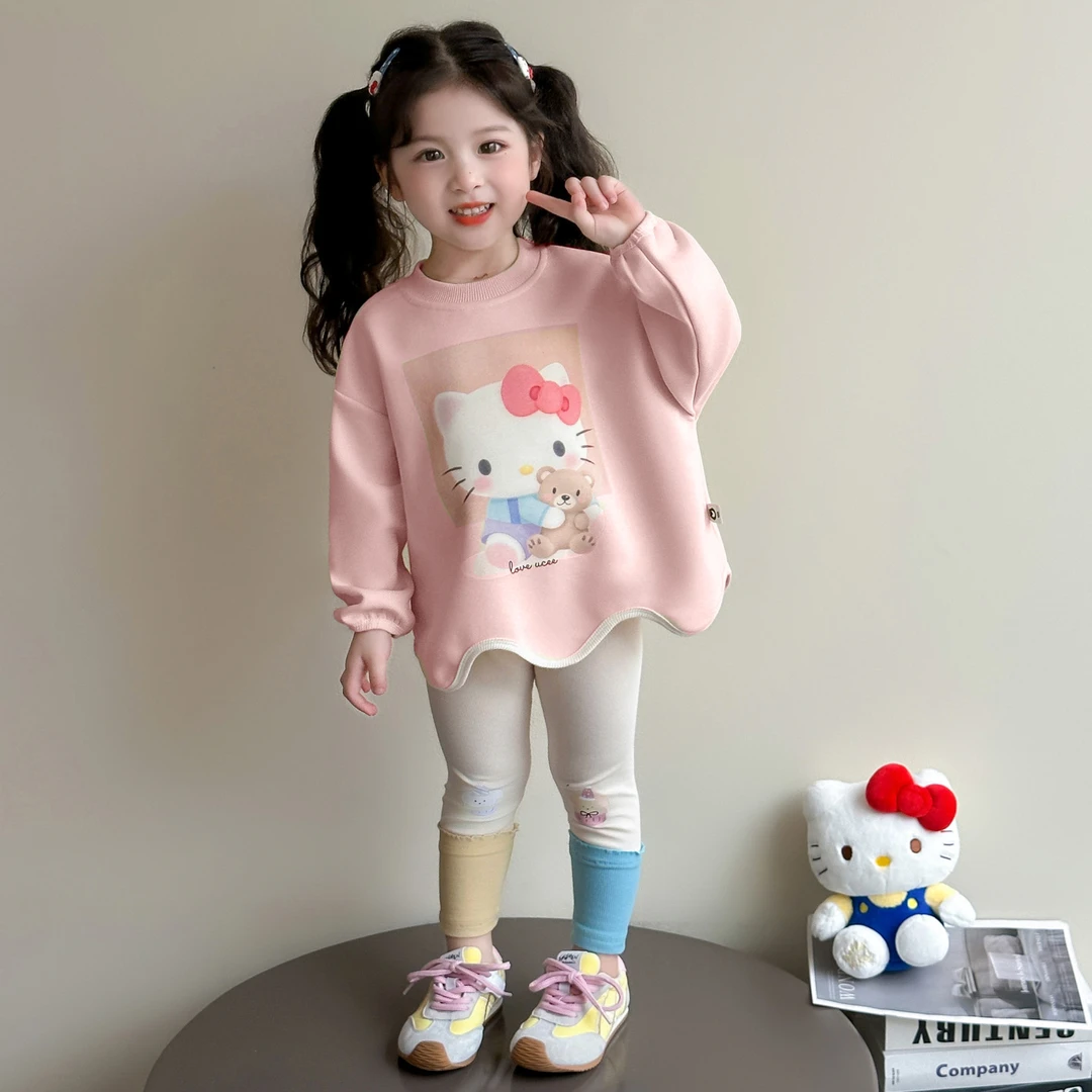 【25秋季上新】女童可爱甜美卫衣打底裤套装秋款儿童休闲韩版两件套
