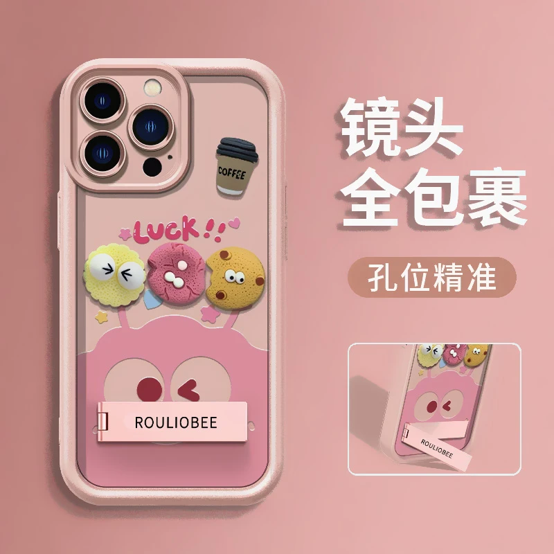 煤球咖啡支架适用苹果vivo华为oppo小米iPhone16/15proMax手机壳