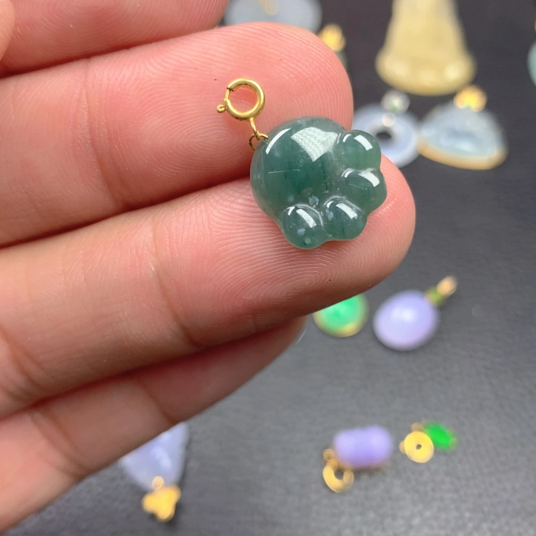 【闪购商品】颈饰18K金镶嵌翡翠翡翠