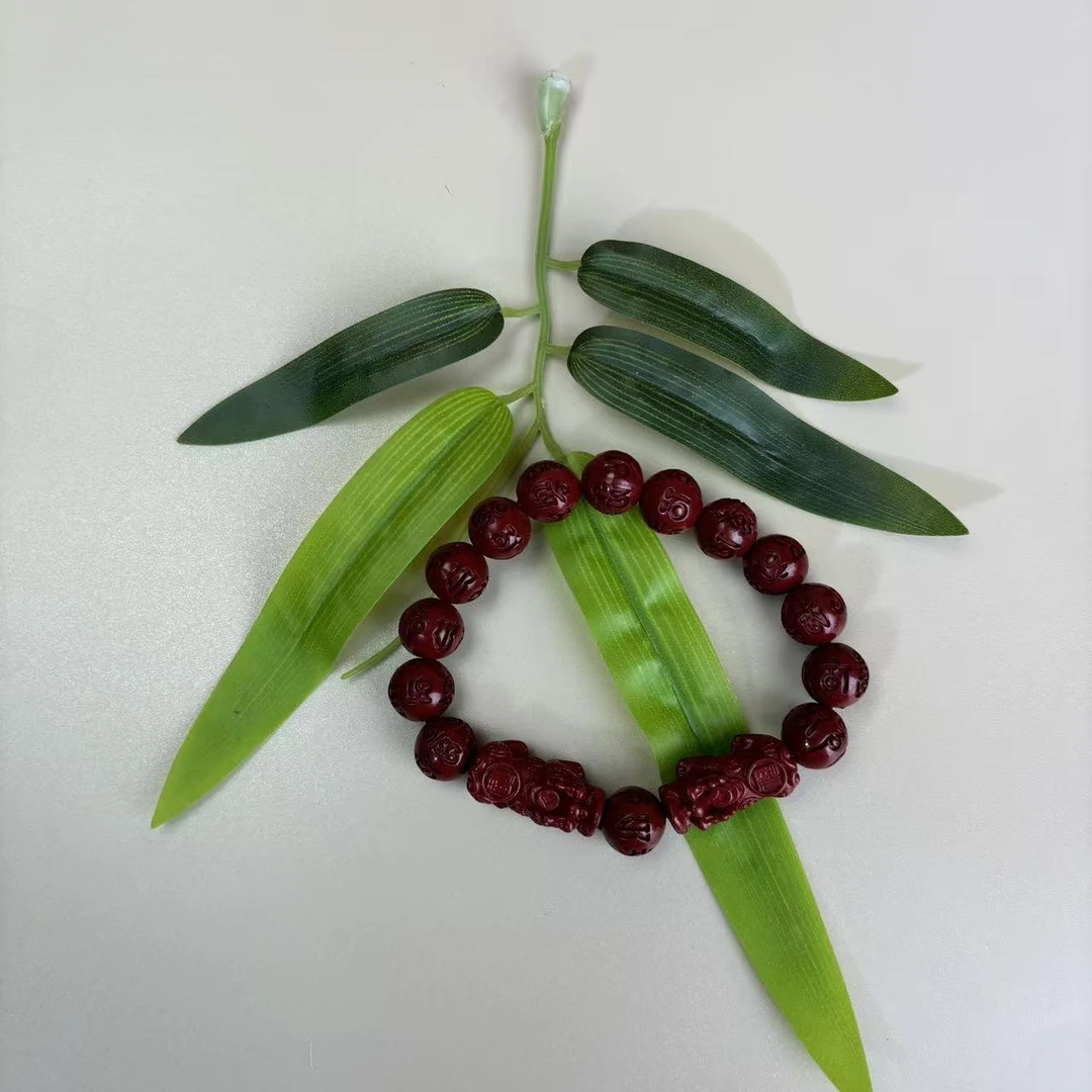 天然辰砂【尚御阁】双貔貅zs手串