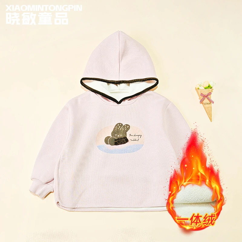 包边帽印花女童卫衣3C5432