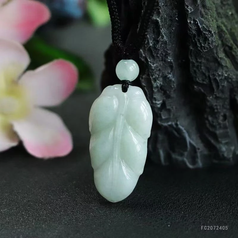 天然A货翡翠无事牌蓝水玉吊坠