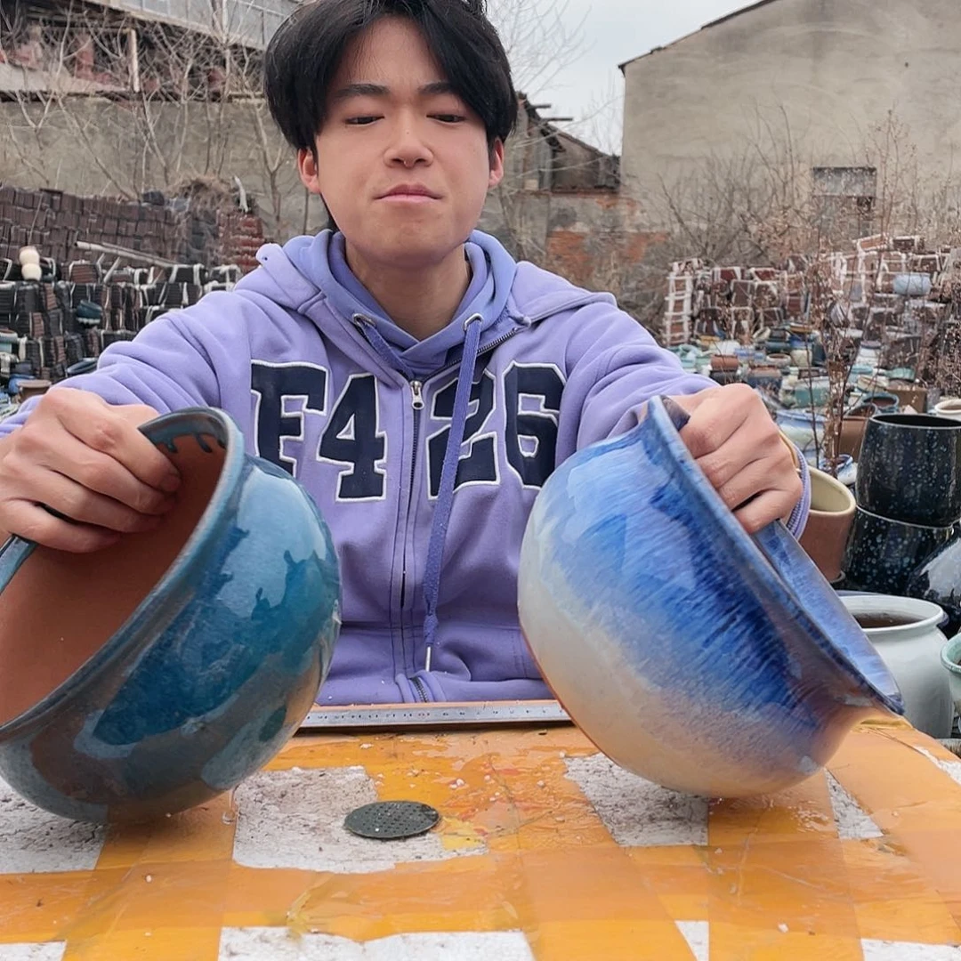 无铅玻璃宜兴紫砂花盆