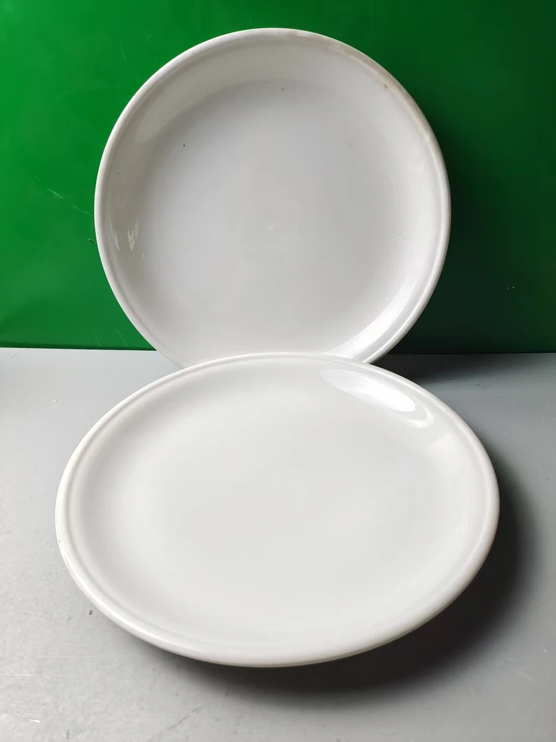 m1610 盘2个（口径25，高2）陶瓷餐具 B6