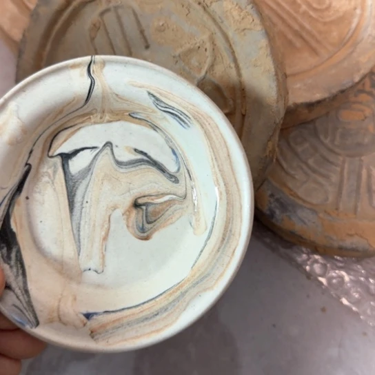 瓷片芝**室五大名窑瓷器摆件