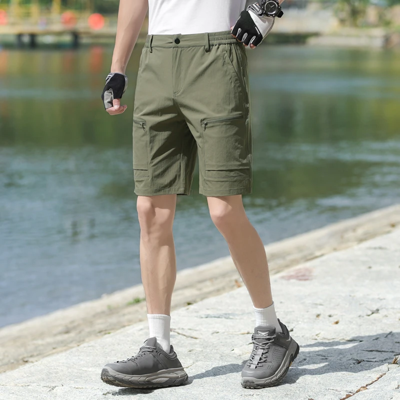 鸟家同款平替夏季户外速干裤体制内短裤薄款弹力中裤鸟家男装裤子