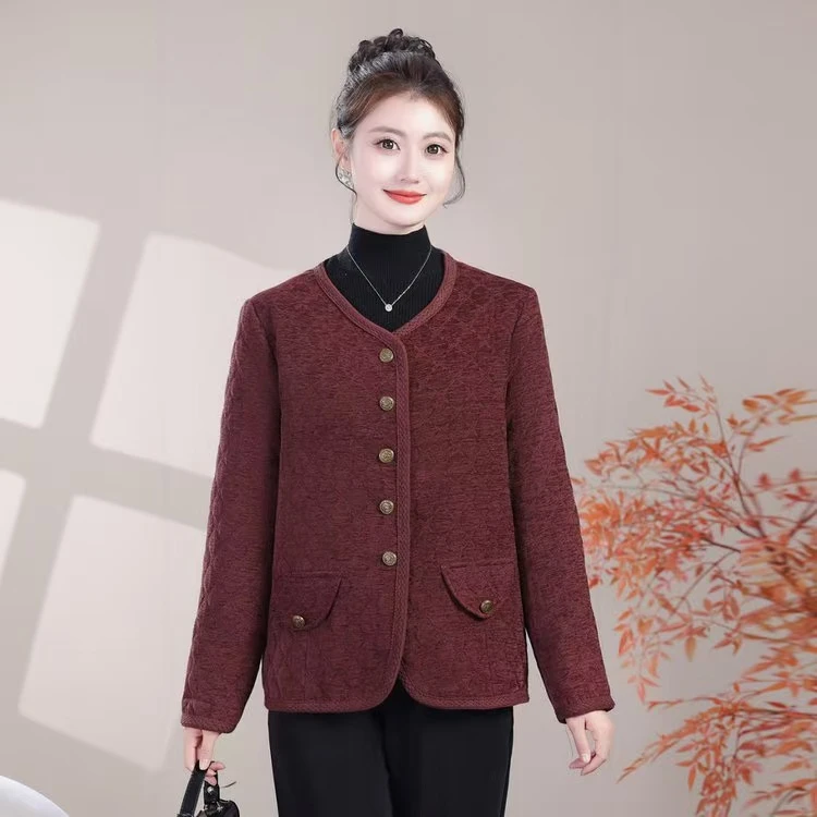 春秋装洋气上衣女2025新款高贵红色外套