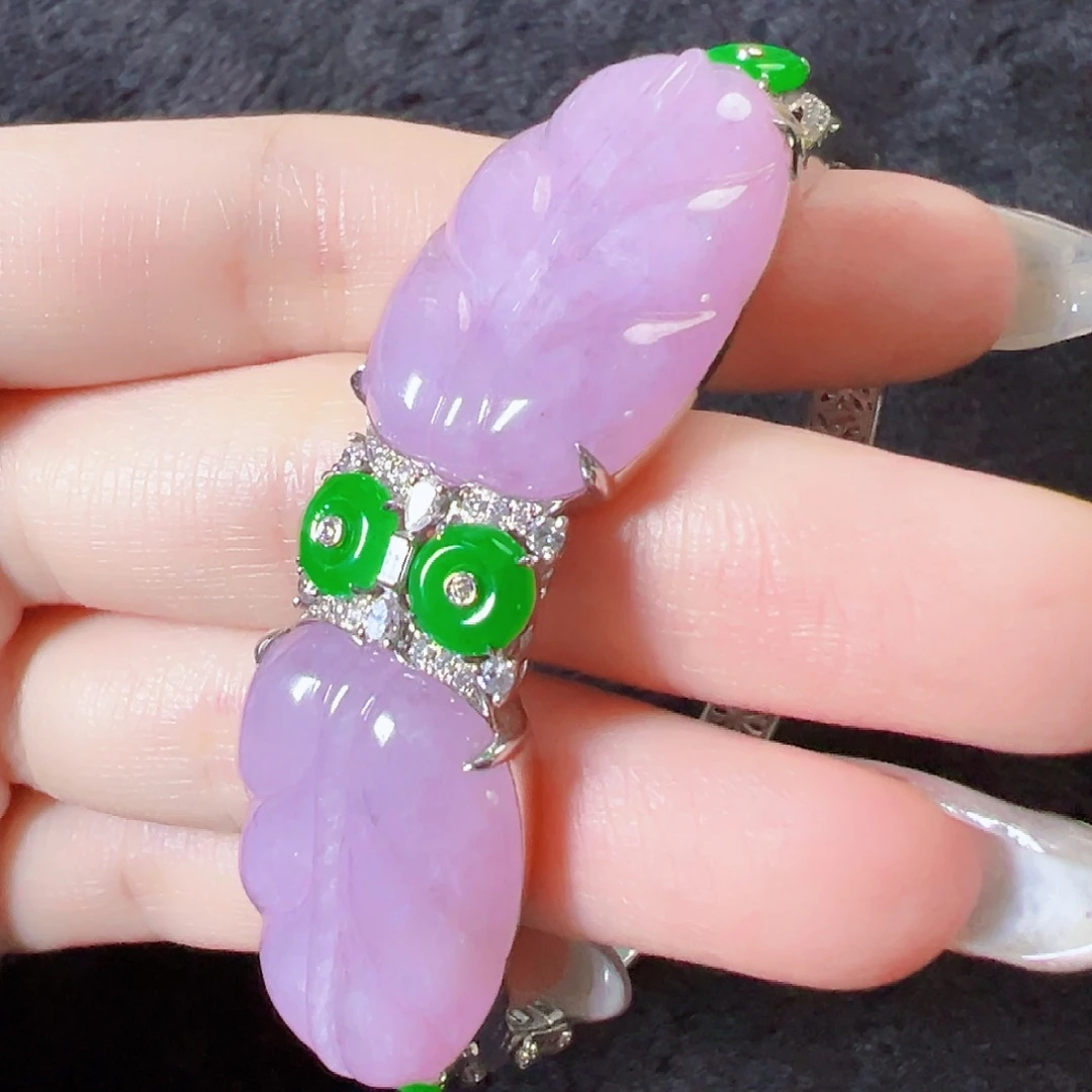 *****翡翠手镯18K金镶嵌分单付，共39800