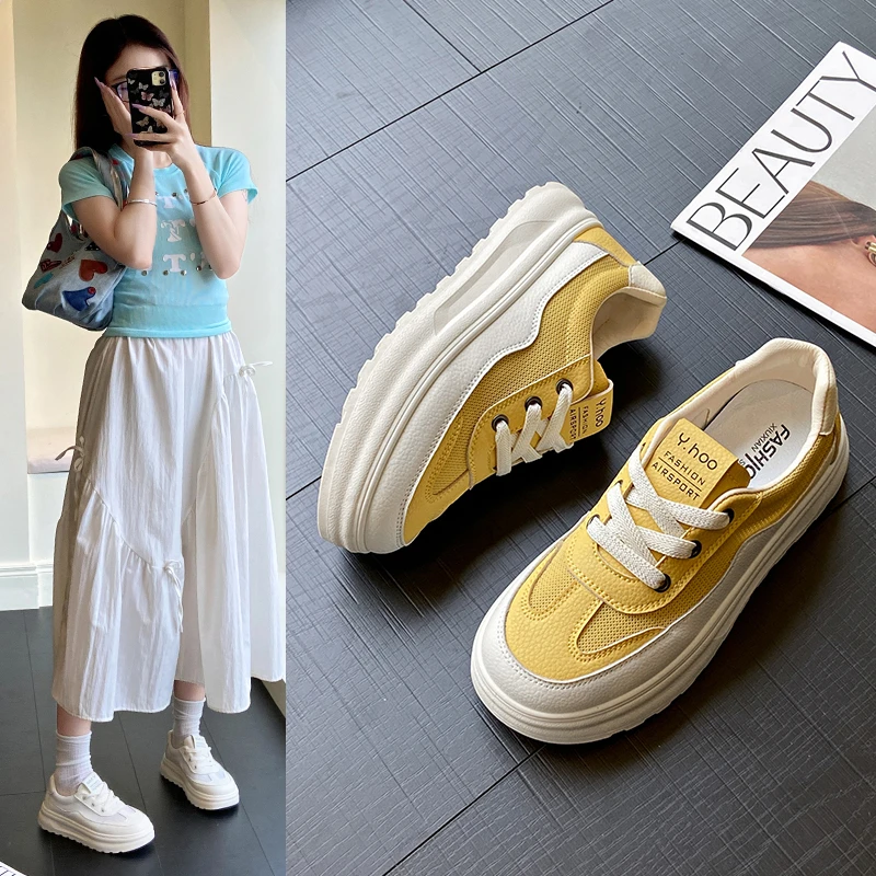 板鞋透气防磨脚休闲风时尚休闲鞋女鞋休闲鞋小白鞋网红镂空