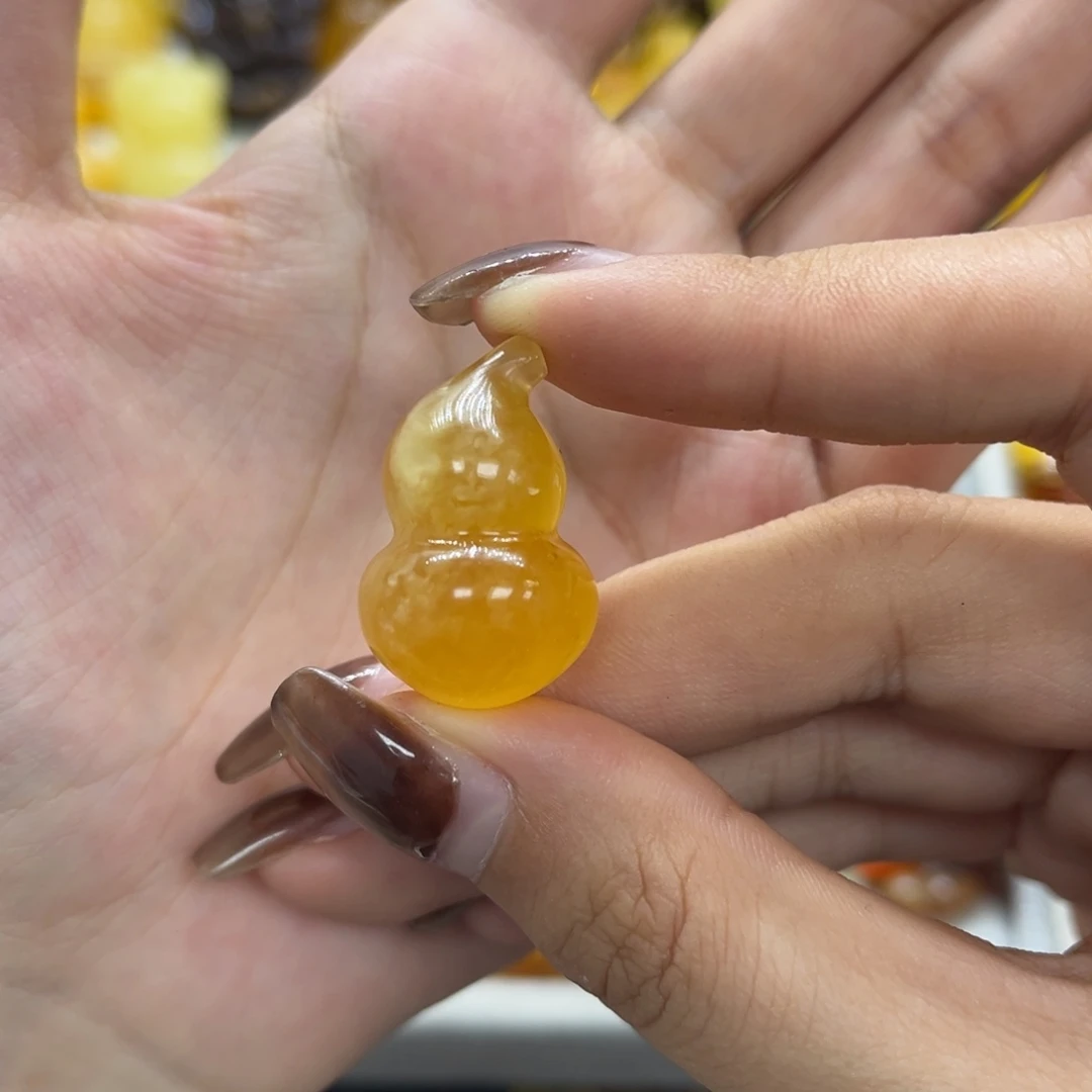 琥珀未镶嵌裸石天然琥珀俄料葫芦可手持提溜吊坠