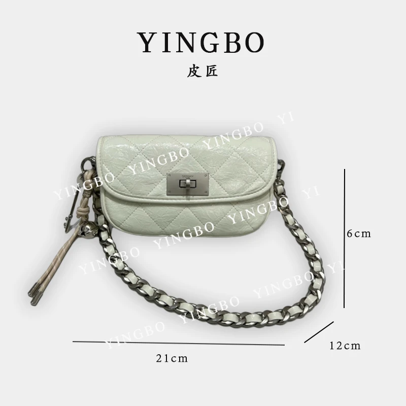 【英柏甄选】ZT-D7136-奶油白 然与纯小众设计感时尚单肩百搭女包