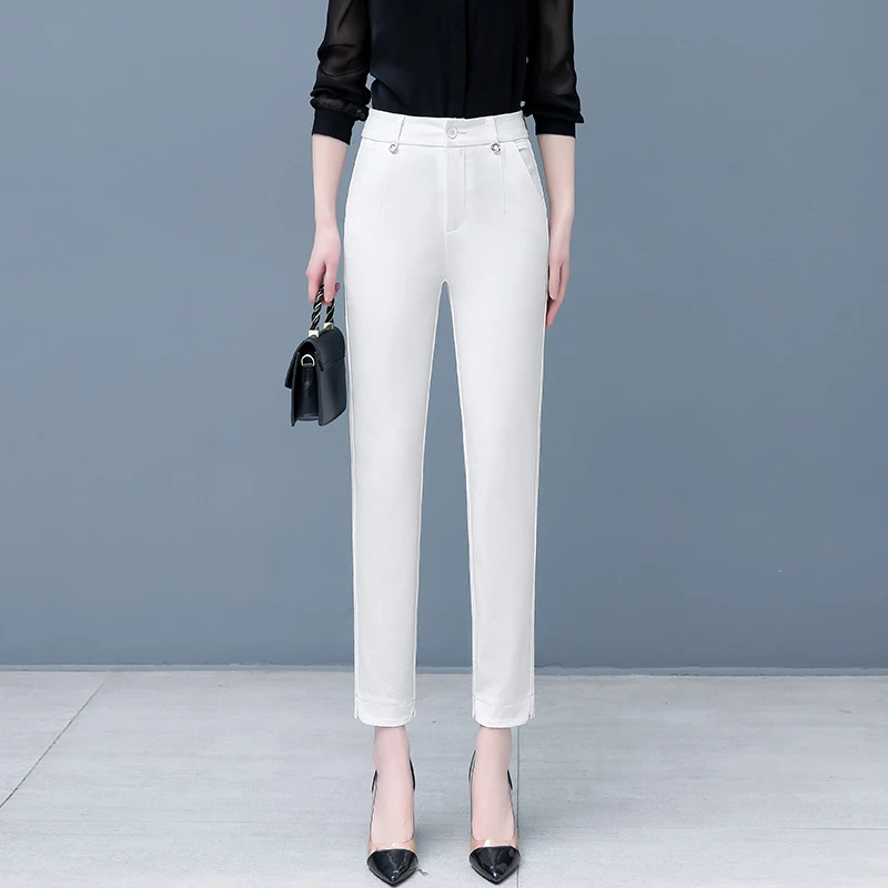 九分裤女春季2025新款显瘦女裤薄款小脚休闲裤高腰显瘦职业西装裤