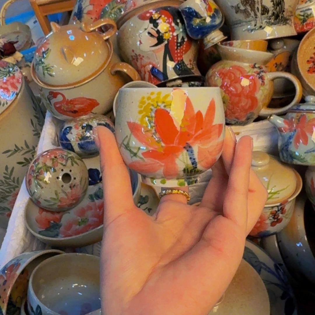 瓷片景德镇陶瓷手工手绘