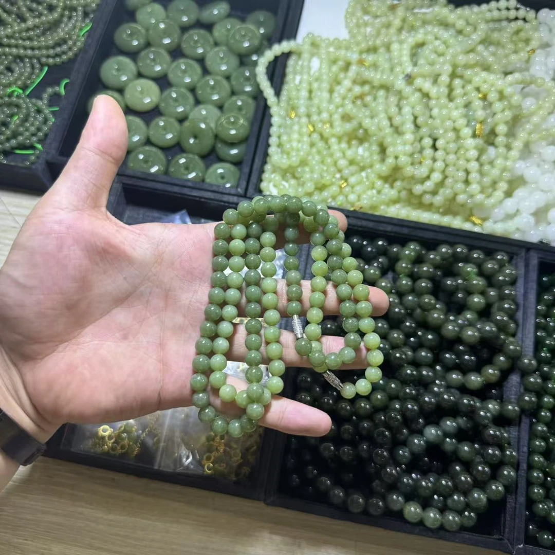 天然和田玉项链-卡8mm--多样性发一