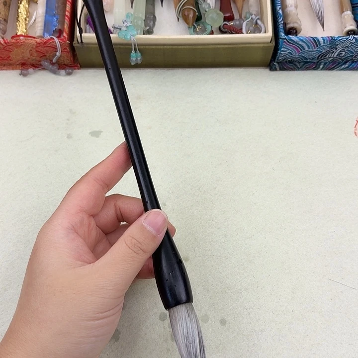 高货对联毛笔1只七狐三羊