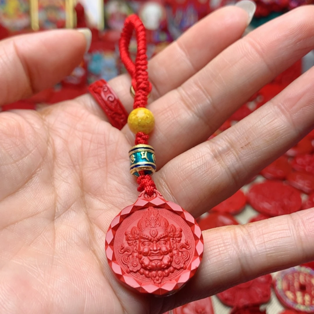 天然辰砂工艺品朱砂钥匙扣