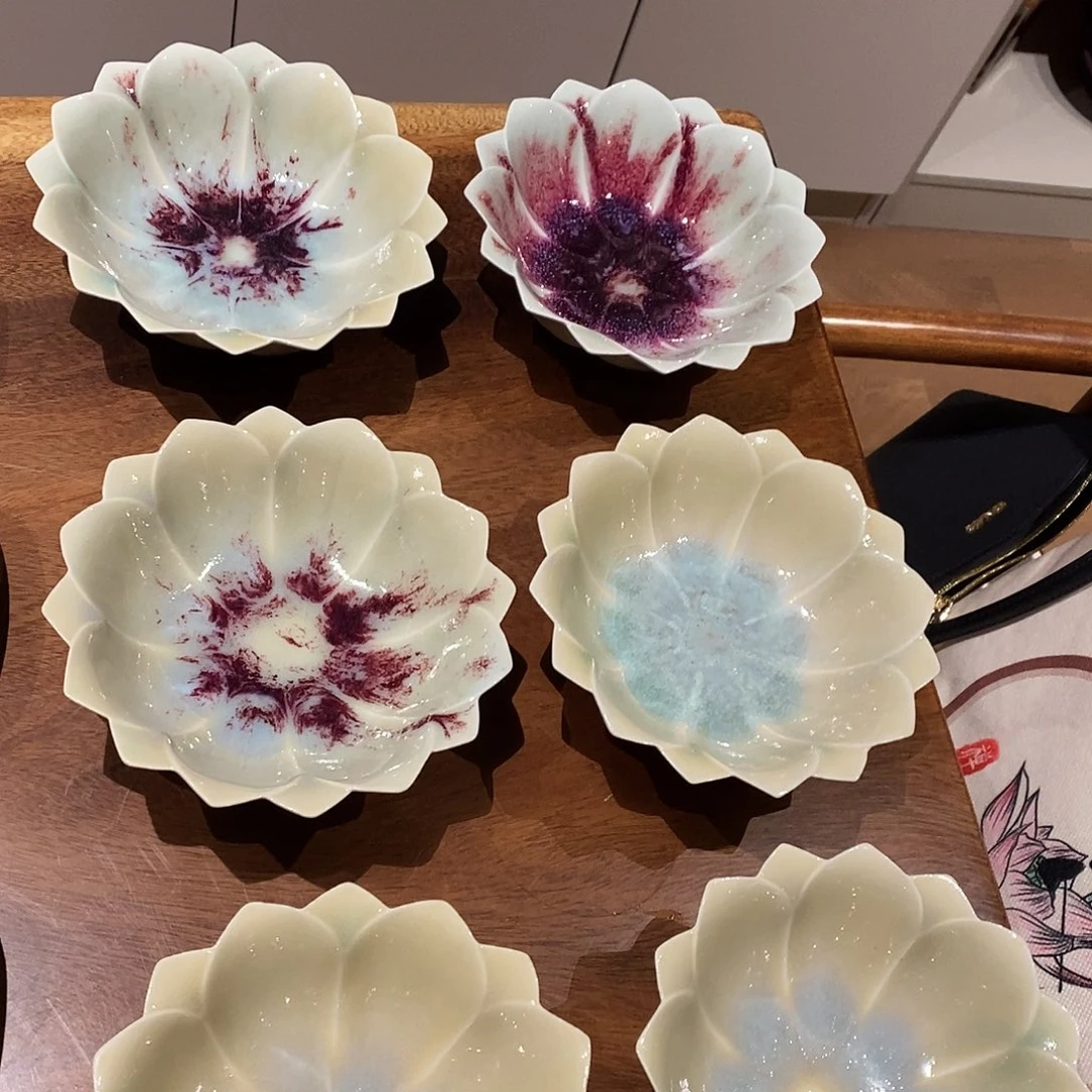 陶摆件钧窑莲盘111111111111