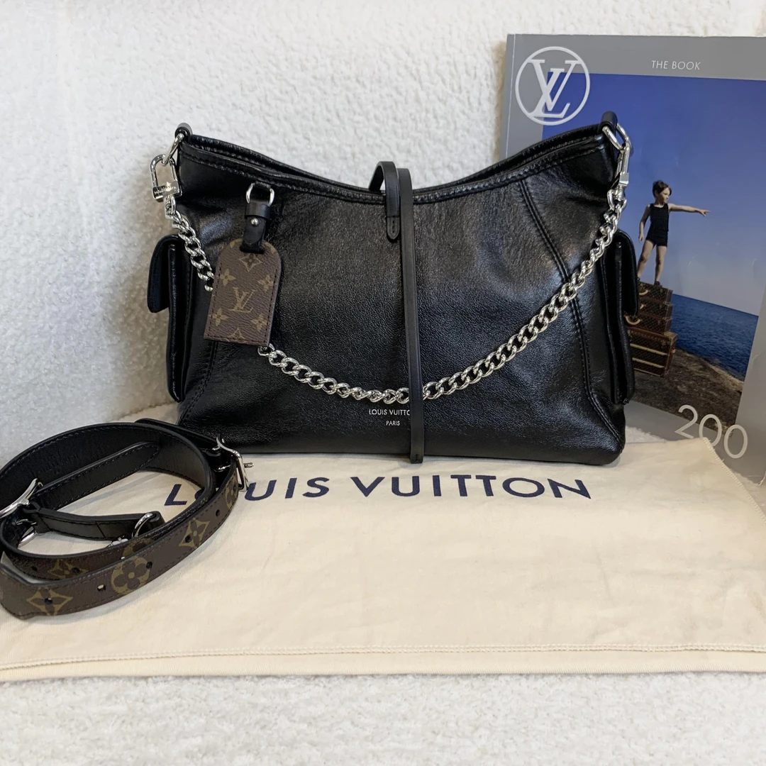 99新 LouisVuitton/路易威登 壹臻/黑色carryall小号包35690654