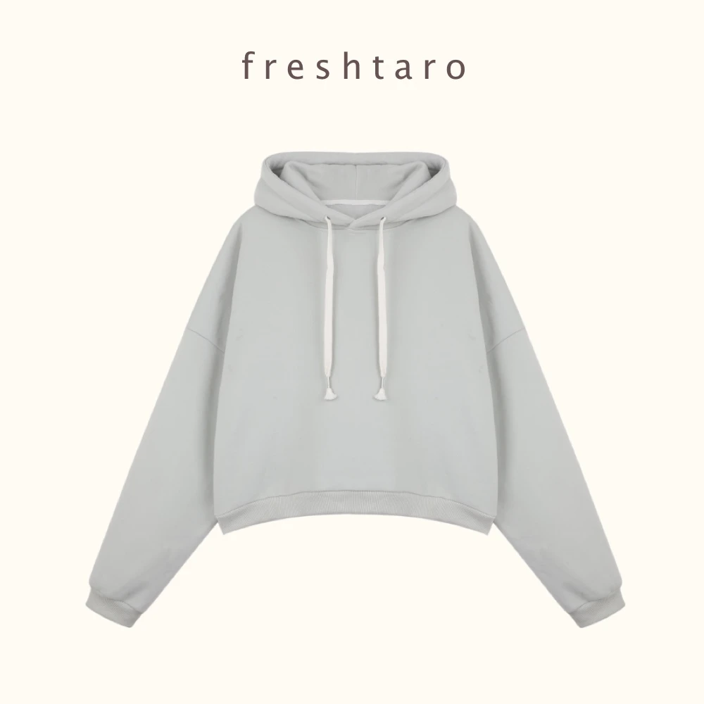 freshtaro 低饱和奶绿 超柔加绒套头连帽卫衣和运动裤女秋冬套装