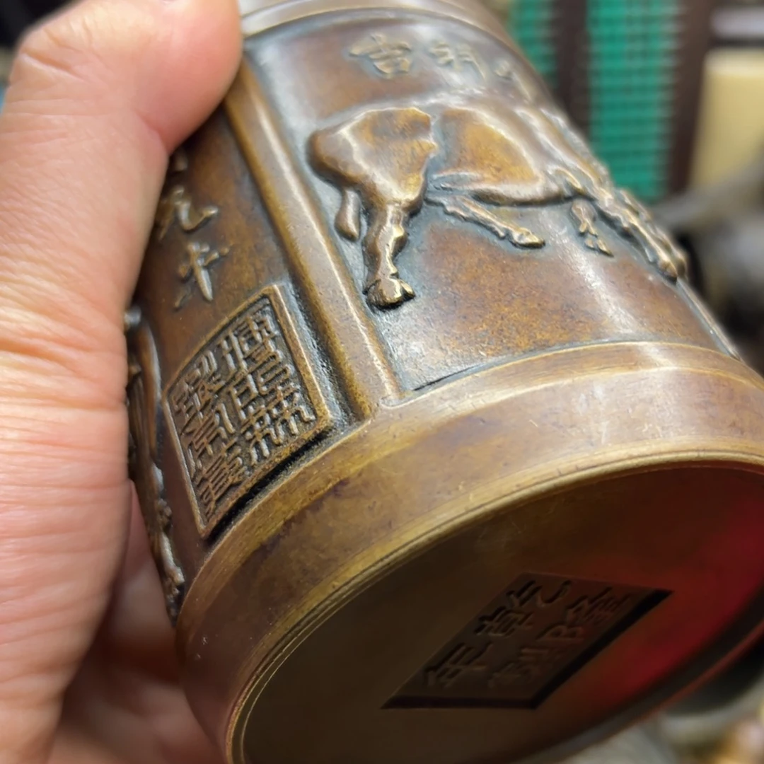 铜摆件欢迎欢迎你