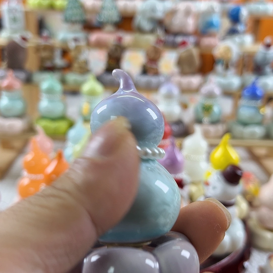 陶景德镇陶瓷底座转转上紫下蓝