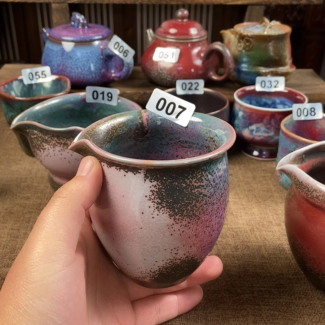 s***g瓷片钧瓷茶壶茶具